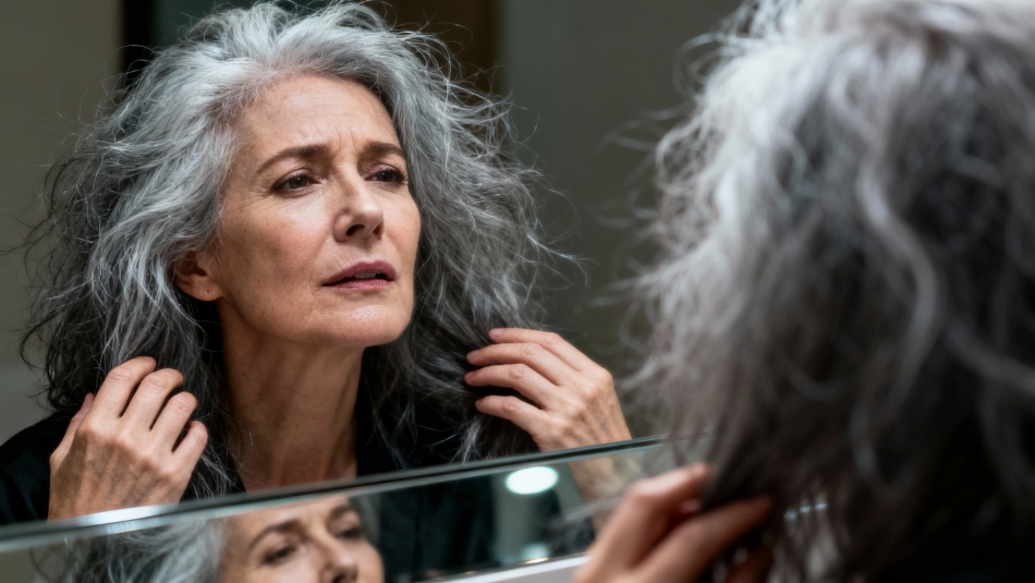 Как ухаживать за седыми волосами после 50 и забыть о пушистости и сухости