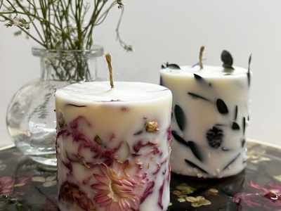 Фото Мастер-класс Флористические свечи