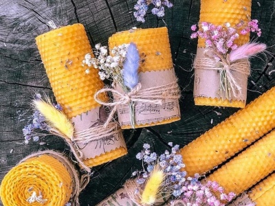 Фото Мастер-класс Медовые свечи