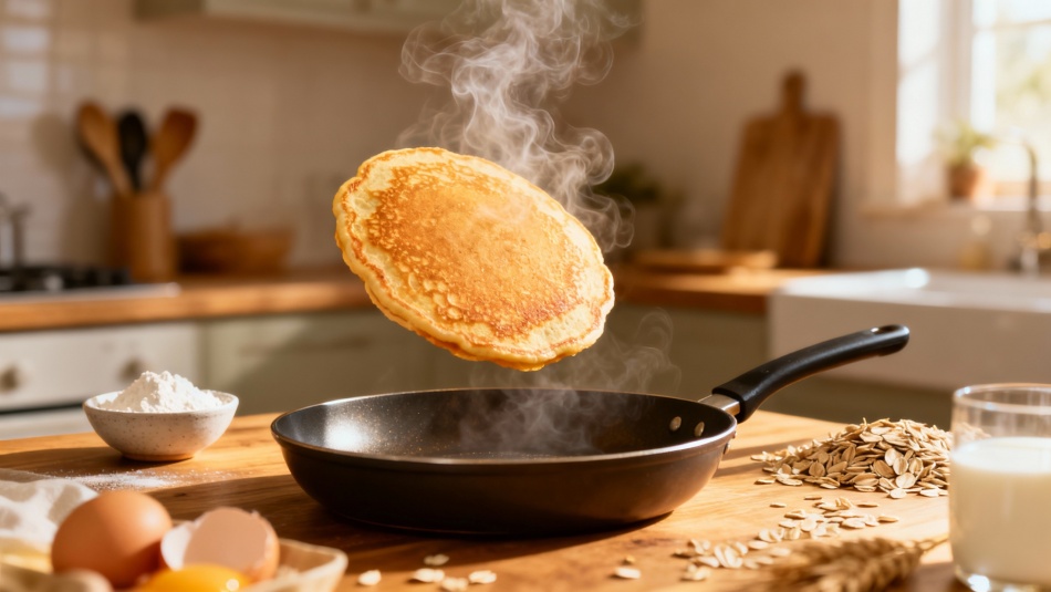 Овсяноблин на воде: быстрый завтрак без глютена и лактозы для всей семьи