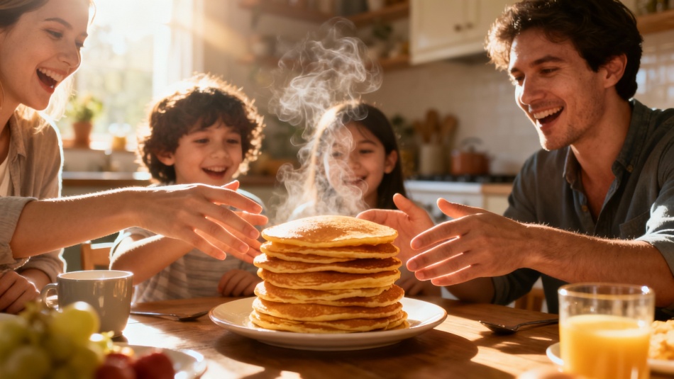 Пышные панкейки на ряженке с карамельным вкусом для уютного семейного завтрака