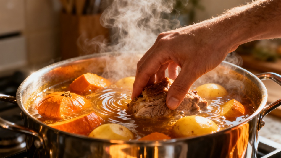 Как приготовить рагу из свинины с картофелем и тыквой для уютного ужина