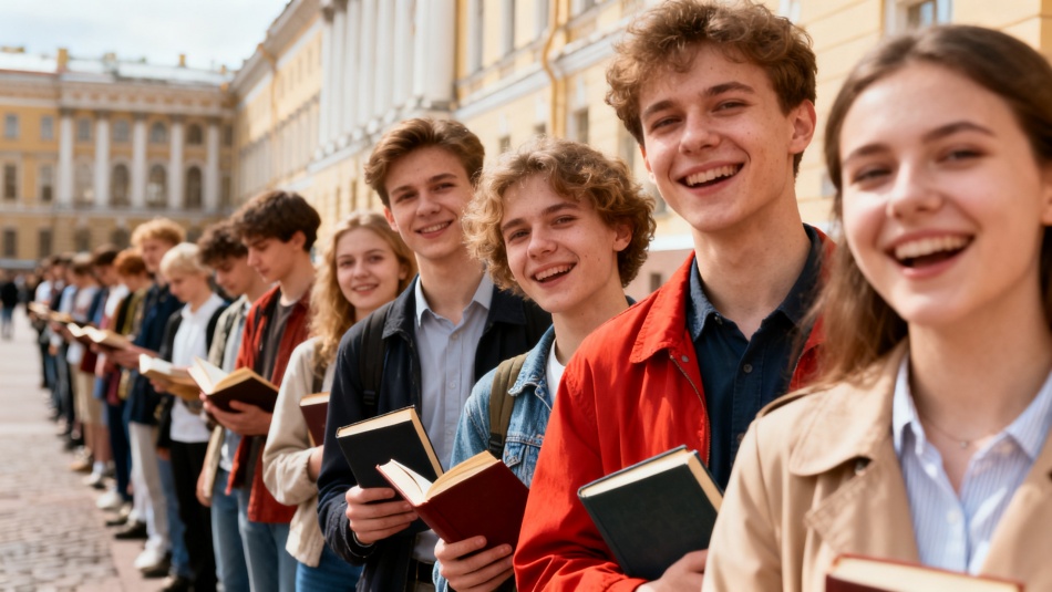 Очередь у музея Достоевского в Петербурге в день бесплатного входа