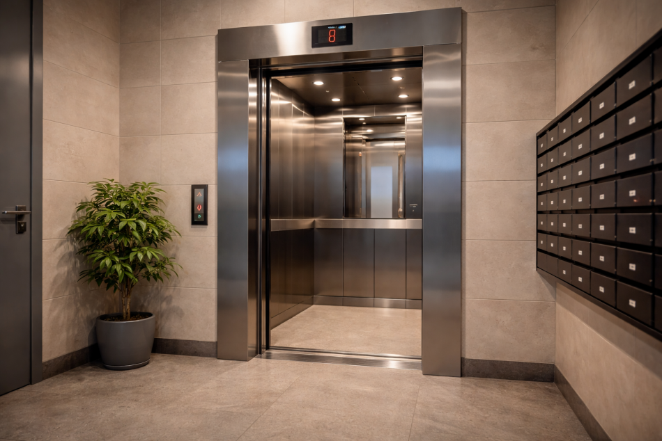 Камеры зафиксировали инцидент с лифтом на проспекте Космонавтов