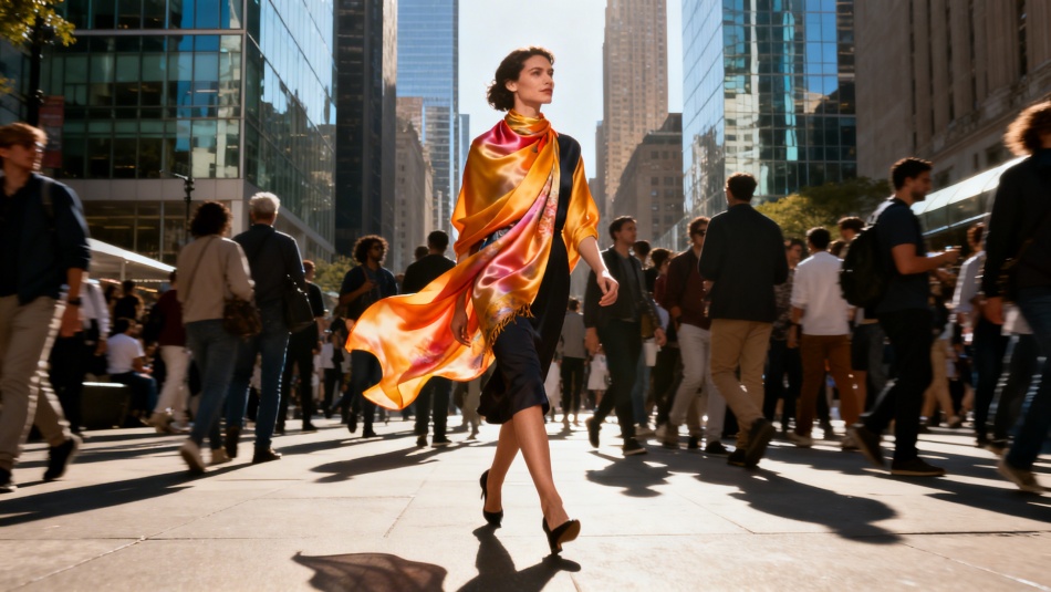 Шелковый платок стал главным акцентом весенне-летних образов 2026 года