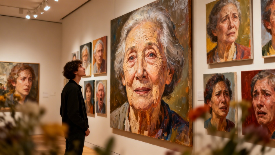 В Ленинград Центре представили 40 работ Максима Королькова на выставке о времени