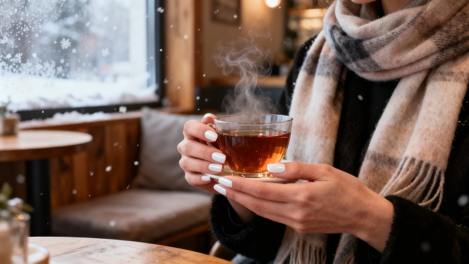 Зимний маникюр: как молочный оттенок стал выбором сезона