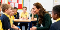 Кейт Миддлтон появилась на встрече с учениками школы в Лондоне
