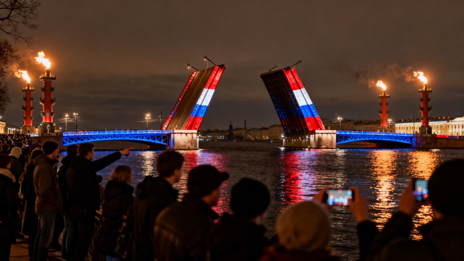 Три моста Петербурга засияют цветами триколора к 23 февраля