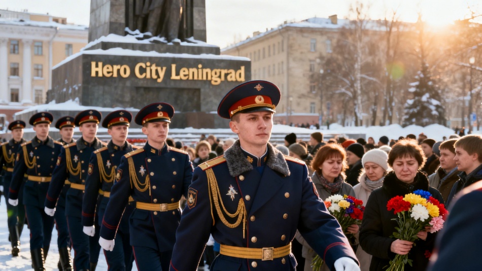 Цветы у мемориала «Город-герой Ленинград»: Петербург отметил 23 февраля