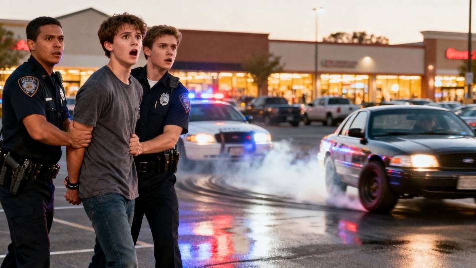Дрифт на парковке под Лугой обернулся задержанием и штрафами для двух водителей