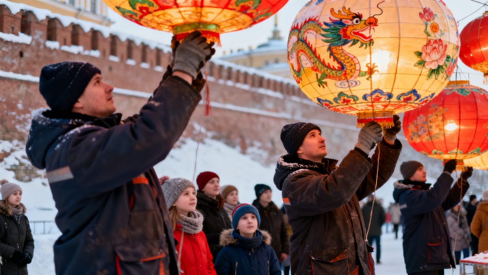 Сычуаньские фонарики на Заячьем острове восстановили после шторма и продлили показ