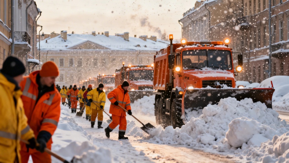 Вице-губернатор Разумишкин оценил борьбу со снегом во Фрунзенском районе