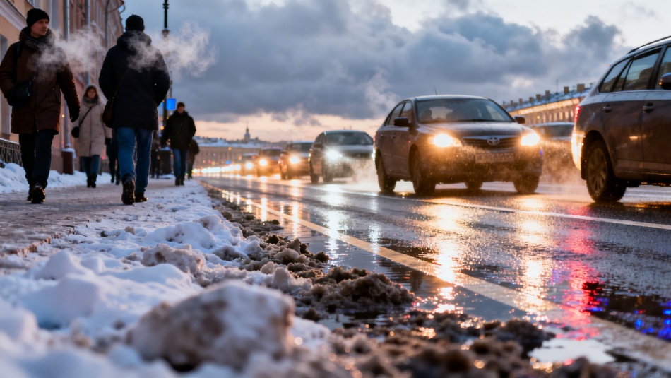 В Петербурге ожидаются осадки и гололедица: прогноз на начало недели
