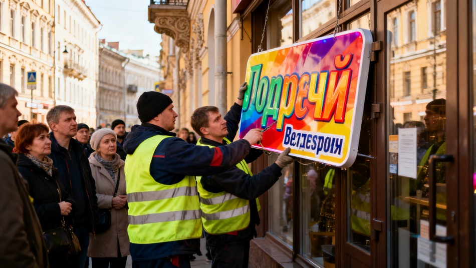 В Петербурге усилили контроль за иностранными вывесками на магазинах