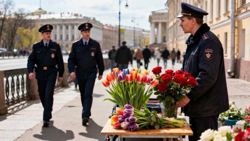 В центре Петербурга усилили рейды против нелегальных продавцов цветов