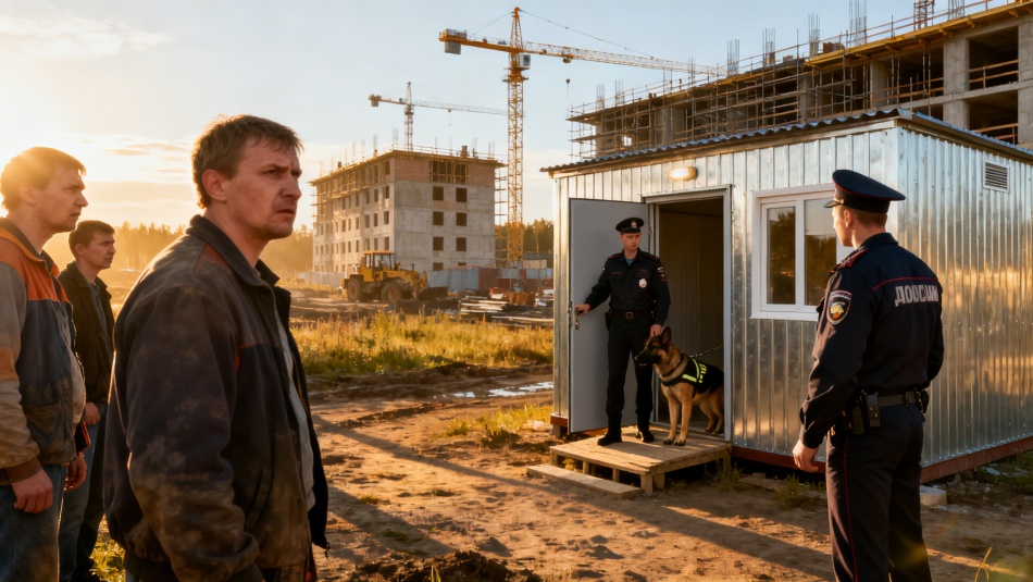 Полиция выявила более 50 нарушителей миграционного режима на стройке в Ленобласти
