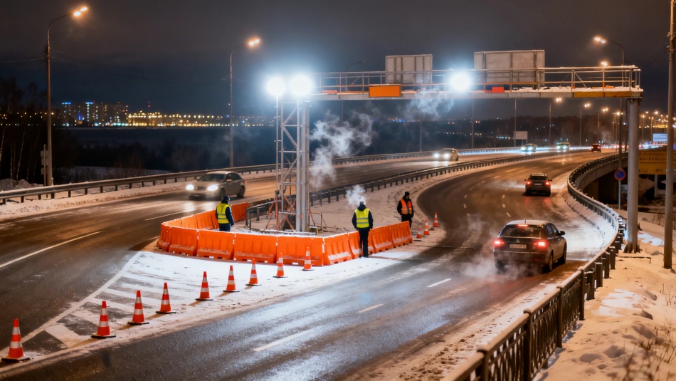 Съезд с КАД на Выборгском шоссе из Парголово закроют на 11 ночей