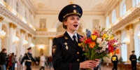 Сотрудниц Росгвардии, охраняющих Эрмитаж, поздравили с Международным женским днем
