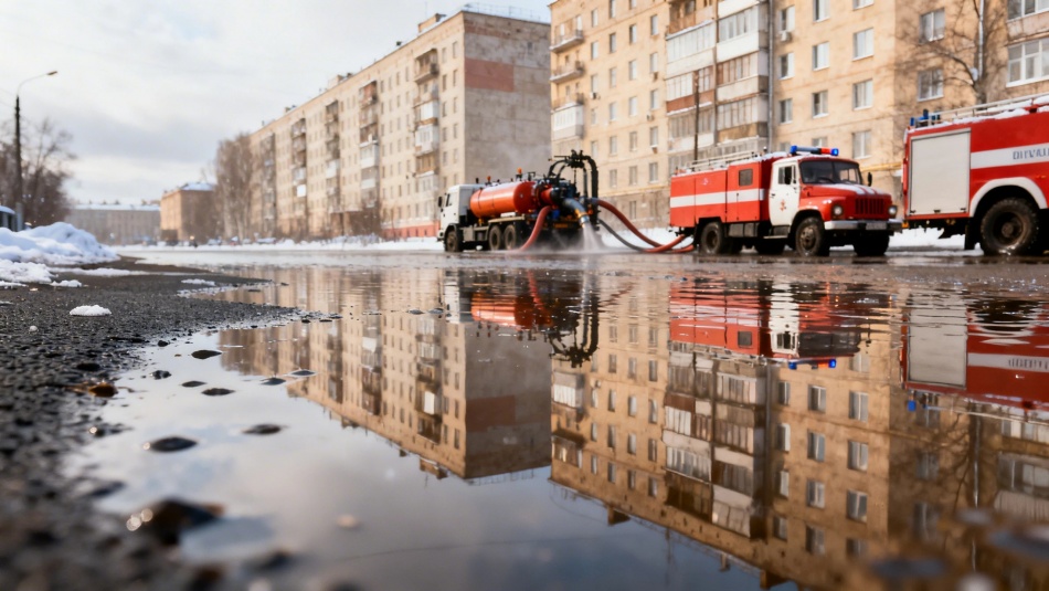 В Купчино улицу Белы Куна затопило из-за неработающих насосов