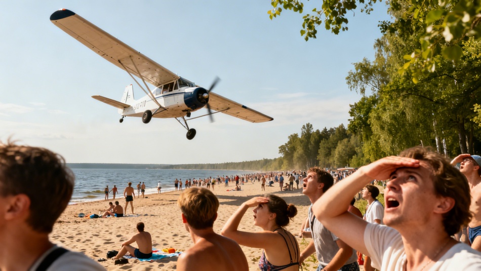 Суд запретил петербуржцу летать после опасного полета над пляжем Коккорево