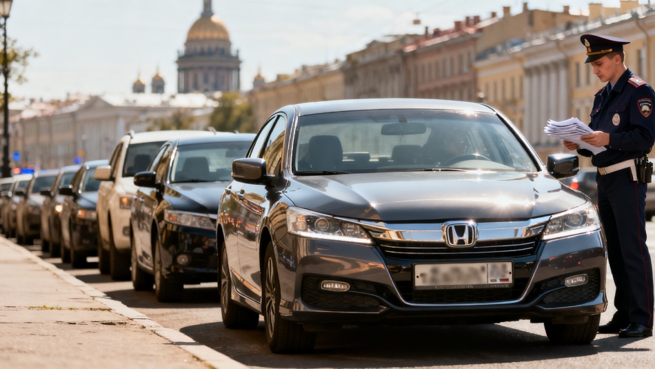 В Петербурге водитель Honda Accord собрал рекордные штрафы за нарушения ПДД