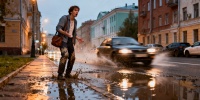 Пешеходы в России смогут взыскать ущерб за испорченную одежду от луж