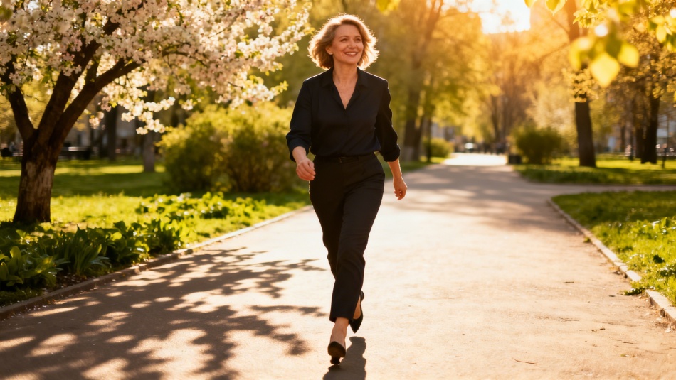 Пять неожиданных эффектов ежедневной 20-минутной прогулки для женщин после 30