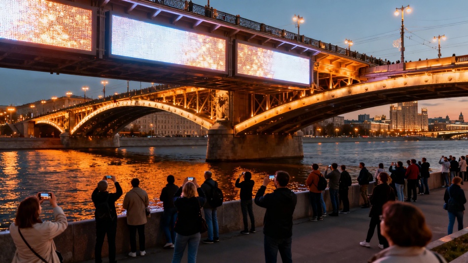 Смоленский метромост отметил 109-летие газеты «Известия» яркой акцией