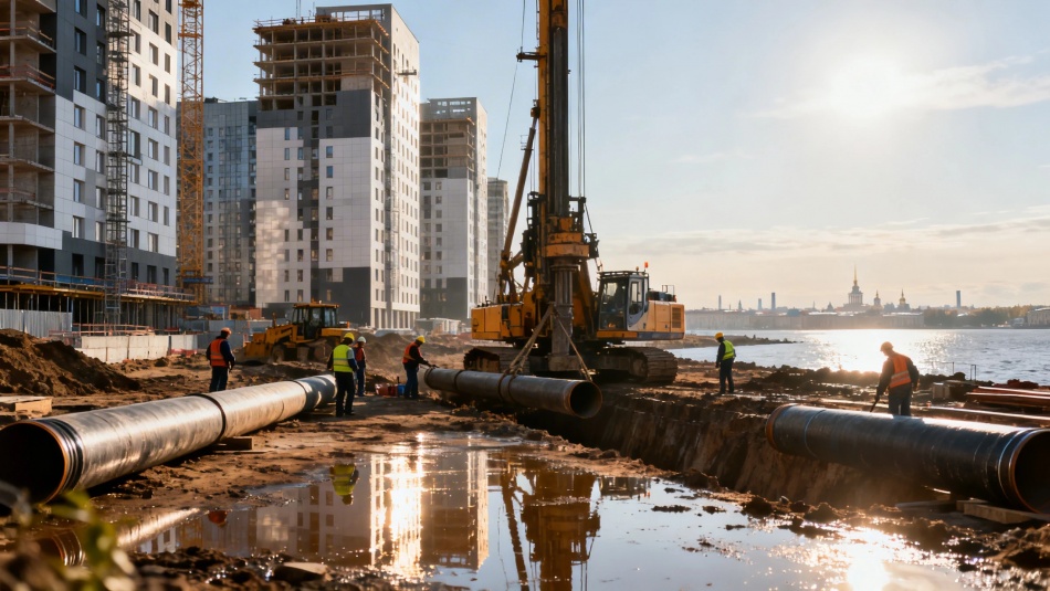 В Колпино и на намыве ВО новые ЖК подключат к городской канализации
