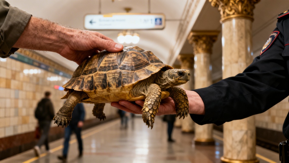 Редкая черепаха из Красной книги спасена в Петербурге после попытки продажи