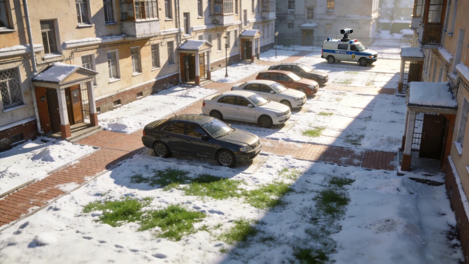 В Петербурге зимой стало меньше нарушений парковки во дворах