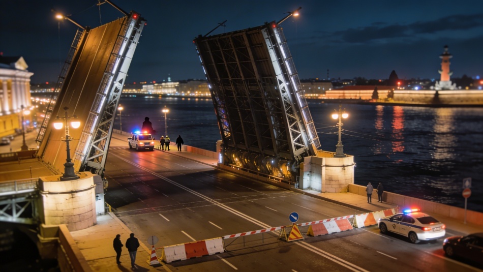 Технические разводки ограничат движение на мостах Петербурга в конце марта