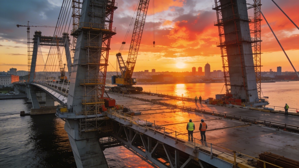 Смоленский Большой мост в Петербурге готов на 80 процентов