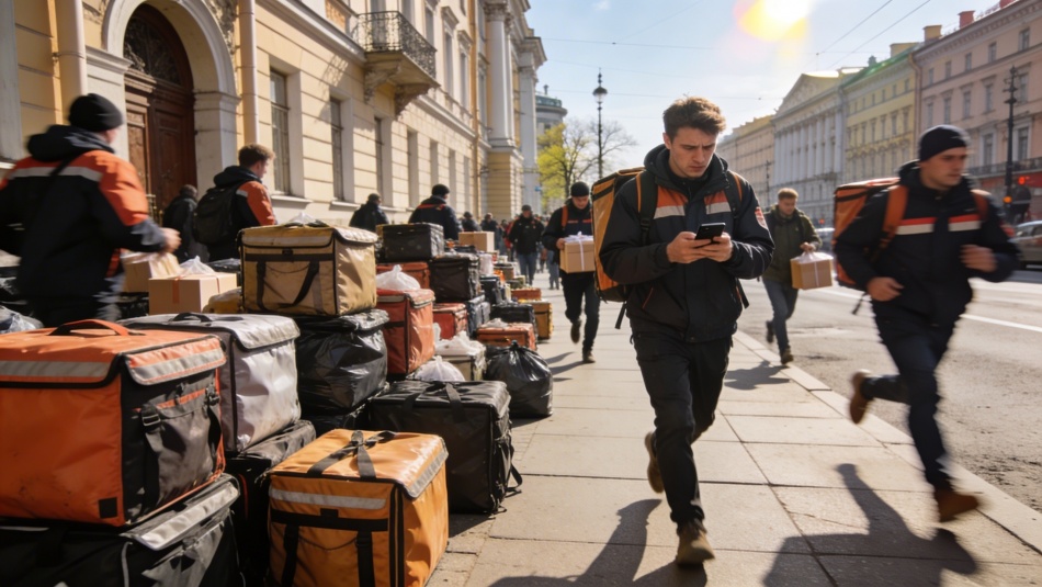 Доставке в Петербурге не хватает 10 тысяч курьеров из-за запрета на мигрантов