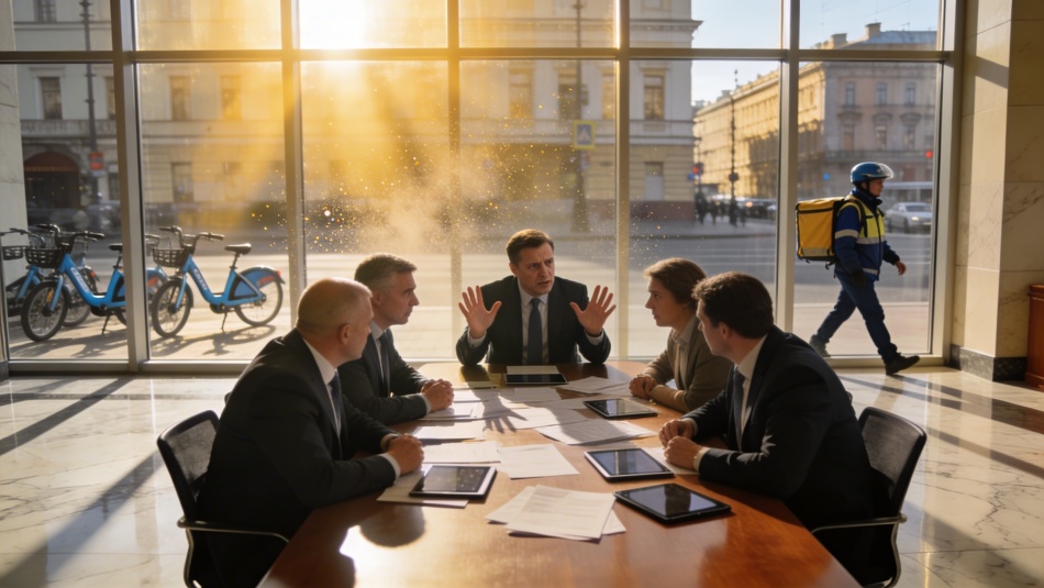 В Петербурге обсуждают новые ограничения для курьеров на электровелосипедах