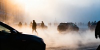 Петербург накрыл густой туман и резкое похолодание