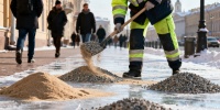 В Петербурге поддержали запрет химии на тротуарах зимой