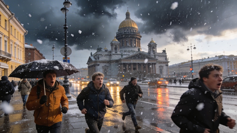 В Петербурге ожидаются снег и дождь из-за циклона на следующей неделе