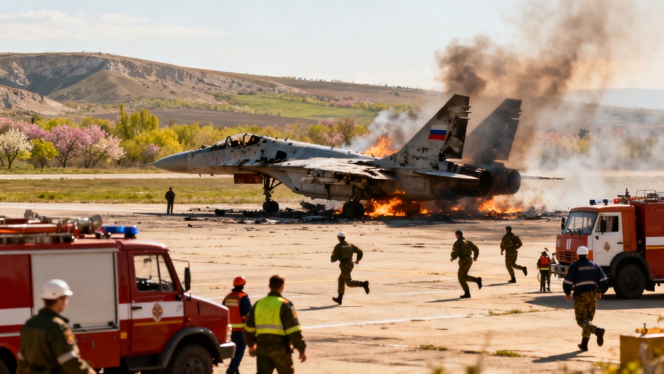 В Крыму Су-30 разбился во время тренировки, пилоты спаслись