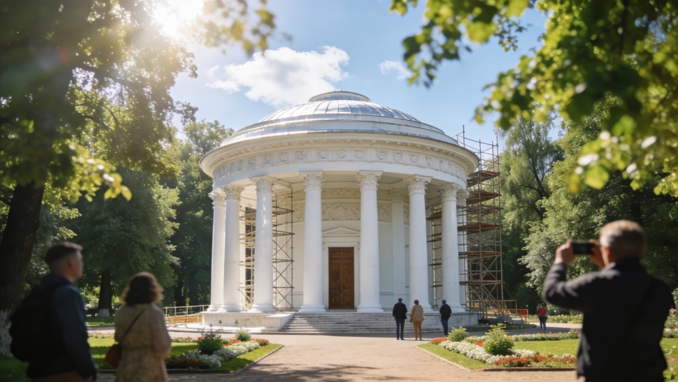 В Павловском парке завершили реставрацию павильона «Храм дружбы» ко дню города