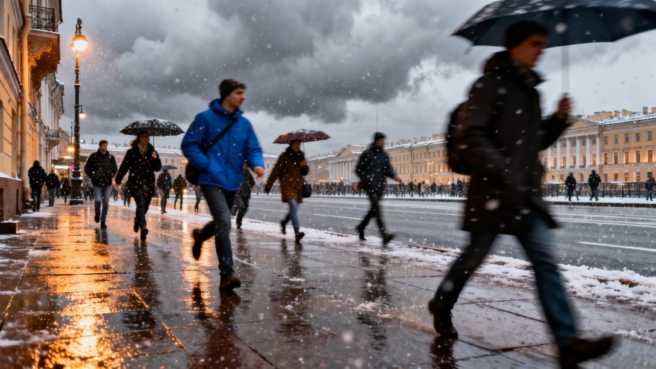 В Петербурге начало недели принесет облака, дожди и снежную крупу
