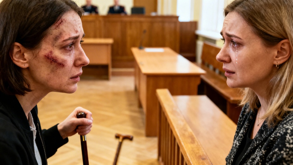 В Петербурге женщина, подожженная из-за ревности, впервые встретилась с обидчицей в суде