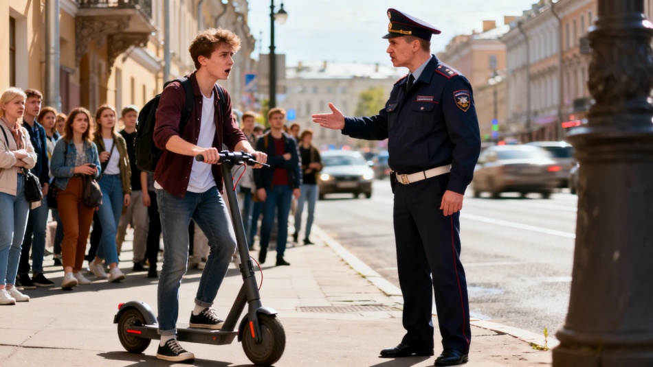 Группа подростков устроила беспорядок с электросамокатами у метро в Петербурге