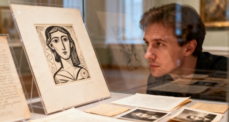 В KGallery открыта выставка с графикой Пикассо и рисунками Бродского