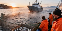 В Петербурге на воду спустили новый траулер для рыбной промышленности