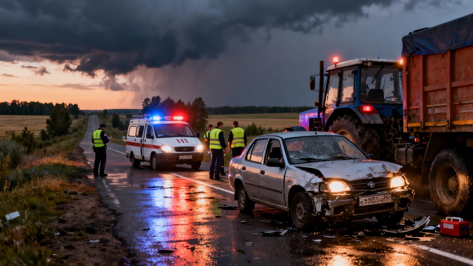 Четыре человека погибли в аварии с трактором в Татарстане