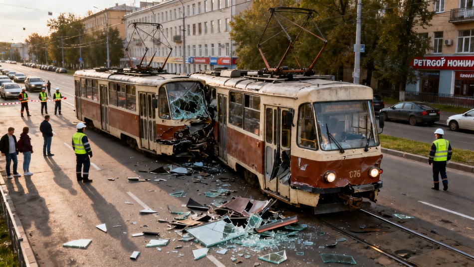 Водитель трамвая на Петергофском шоссе был трезв - причины аварии выясняются