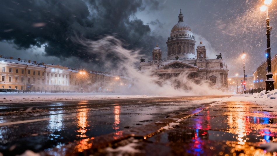 В Петербурге и Ленобласти ожидается штормовой ветер и снегопады