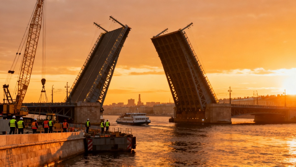 Большой Смоленский мост в Петербурге оставят разведенным на месяц